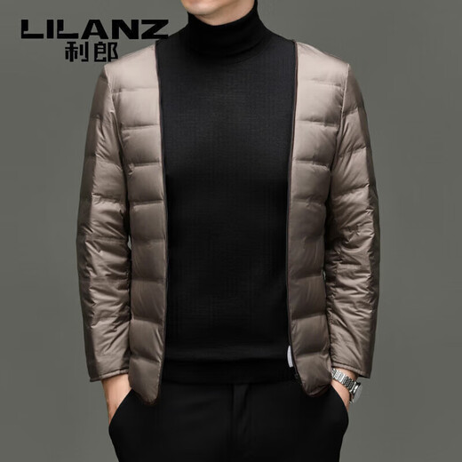 利郎（LILANZ）【鹅绒一衣三穿】利郎男士中长款羽绒服2025冬季新款休闲百搭外套 黑色 M 170