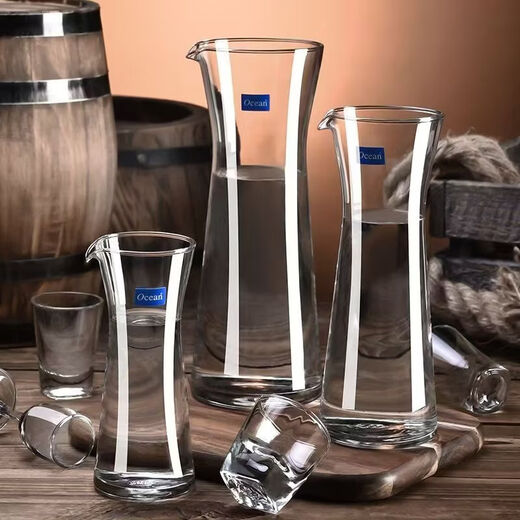 Ouxin imported glass wine pourer with mouth, red wine decanter, white wine divider, male cup, household wine divider, white wine measuring cup, 290ML small size