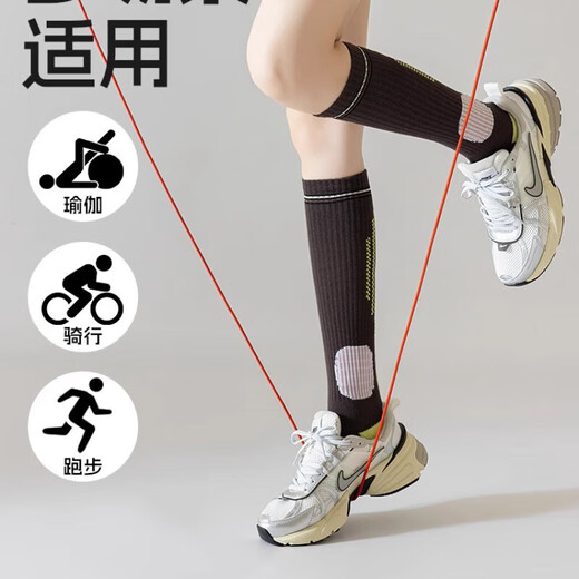 LDVEP German brand varicose veins elastic socks for fitness, calf socks, and medical care pressure socks for long-term standing and running soreness and swelling. Pink + blue strong pressure to prevent soreness and swelling. 2 pairs