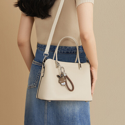 Red Dragonfly (RED DRAGONFLY) bag women's bag first-layer cowhide one-shoulder mother's tote handbag as a Valentine's Day, New Year's and birthday gift for mother