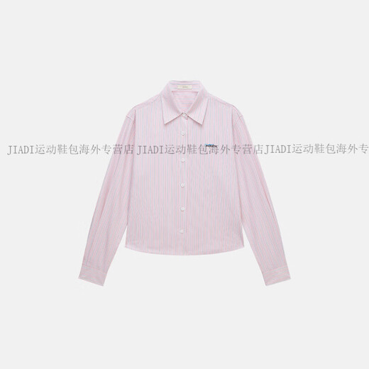OCHIRLY new Tencel cotton yarn-dyed striped shirt long-sleeved shirt casual 2026 spring official authentic vermicelli XS
