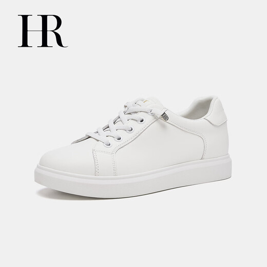 HR Helena women's shoes 2026 spring new fashion versatile commuter sneakers casual and comfortable genuine leather white shoes white 35