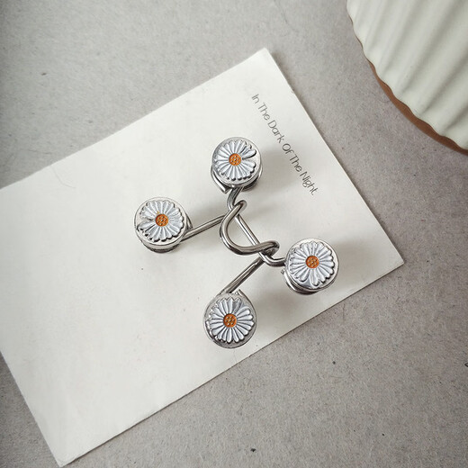 Yanxiang invisible seam-free trousers snap-on waist-adjustable artifact to reduce the waist size, tighten and adjust, fixed pin buckle clip jeans waist-in-place, daisy style 2 sets, with storage box