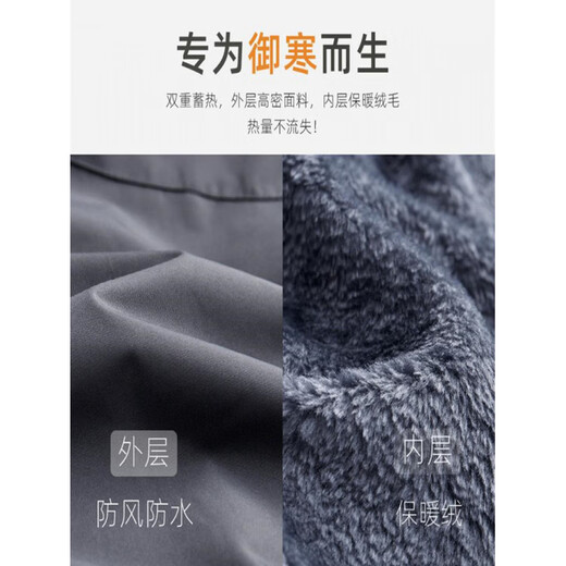 JEEP SPIRIT Jacket Men's Jacket Winter New Hooded Cotton Jacket Plus Velvet Plus Cotton Warm Windproof Cotton Top for Men Black (Cotton Style) Plus Velvet XL 115-130Jin Jin is equal to 0.5 kg