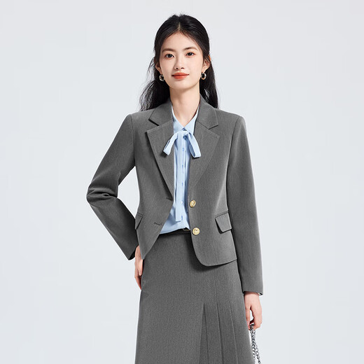 Light workplace formal women's suit, college student teacher interview wear, small suit, professional attire, suit jacket, skirt, black jacket + 2108# white shirt + skirt M