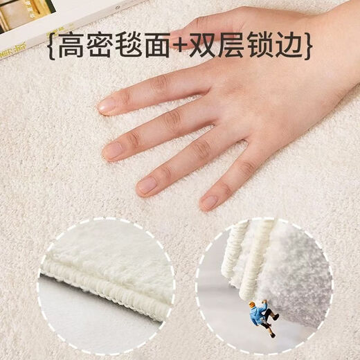 Fantasy high-end retro plush foot mat bedroom bedside blanket American light luxury home floor mat non-slip long thickened carpet brown dog shaped 80x200 does not shed hair or hide gray