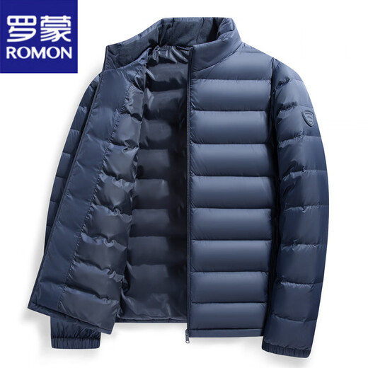 罗蒙短款羽绒服男2025年新款秋冬季立领排骨时尚休闲百搭保暖羽绒内胆 深橙 L 建议110-130斤