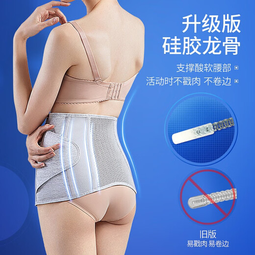 Bellecom postpartum abdominal belt, thin, breathable, normal post-cesarean section universal restraint belt, pelvic belt, gray, one size fits all, on sale