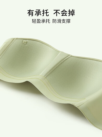 YOUKESHU Won't fall off when running or jumping, strapless underwear for women, non-slip, invisible bandeau, breast-wrap, seamless bra, black+skin color S