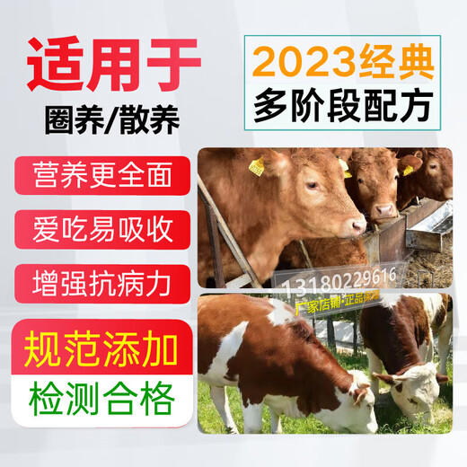 Cattle premixed feed, calf skeleton, fast fattening, breeding cow milk, multi-dimensional high calcium nutrition for cattle, Medela 4% growing cow skeleton