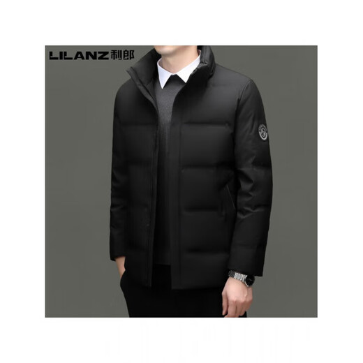 LILANZ利郎羽绒服男士新款冬季加厚白鸭绒中年商务休闲短款连帽外套 24063 卡其 14XL (175) (建议120-135斤)