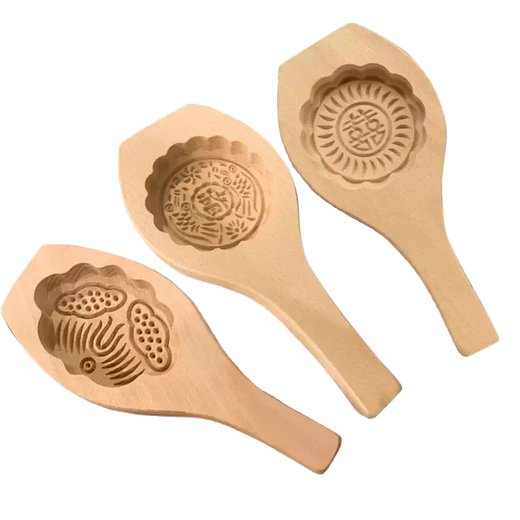 Yusenyi Beech Wood Mid-Autumn Mooncake Mold Chinese Pastry Printing Piece Printing New Year Cake Old-fashioned Baking Equipment Mung Bean Cake Mold Full of Blessings