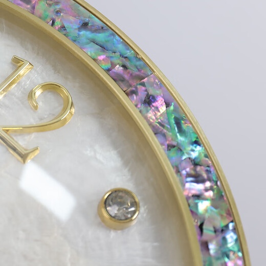 Hanshi (Hense) modern light luxury alloy shell clock living room home desktop table clock high-end clock TV cabinet clock HD2228 shell plate + abalone shell