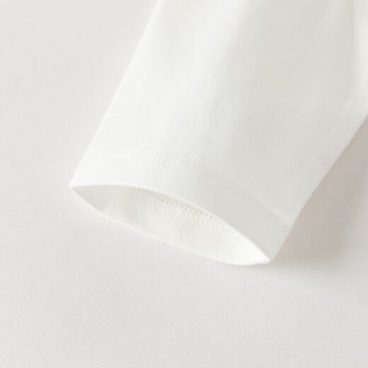 DAVE&BELLA 2026 spring new children's long-sleeved T-shirt pure cotton girls' tops sweet children's bottoming shirts baby girl clothes white ready stock 110 cm (recommended height 100-110cm)