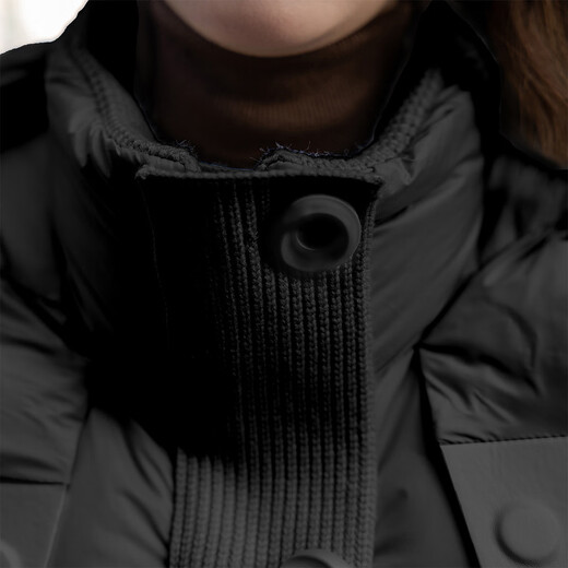 Ives (ITISF4) warm short down jacket winter high-end fashion warm thickened 90 white duck down jacket black L