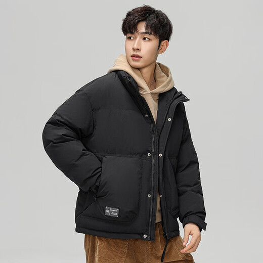 Snow Flying (SNOWFLYING) high-end down jacket men's winter new stand-up collar versatile bread coat thickened warm trendy brand work jacket trendy off-white XL men's 2025 new style recommended 140-160Jin Jin equals 0.5 kg