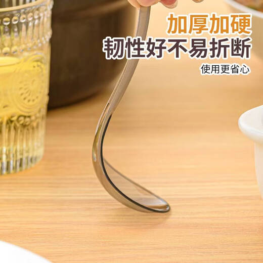 Yong Huan disposable spoon individually packaged plastic thickened food grade commercial household large spoon delivery dessert spoon 12cm small simple transparent transparent 100 pieces