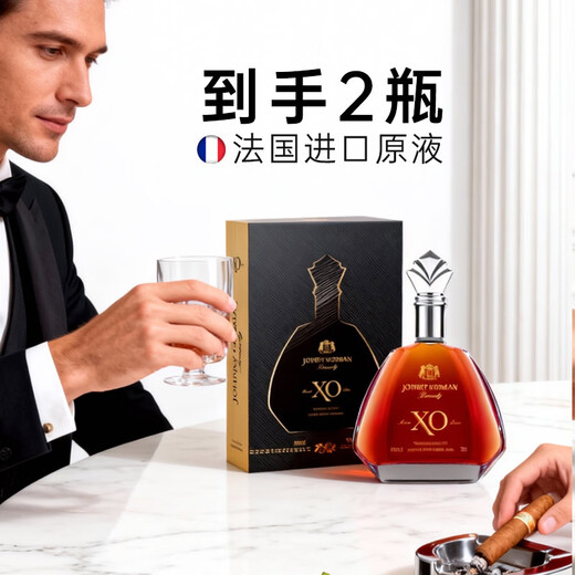 尊尼诺曼【2支装】法国进口白兰地XO洋酒40°烈酒保税区原酒调酒基酒700ml 【进口白兰地】 700mL 2瓶 -送礼盒