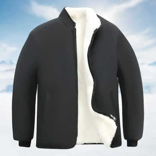 Fur all-in-one fur jacket, thickened and warm, winter men's and women's inner lining leather jacket, black XL, recommended weight 100-120 Jin Jin equals 0.5 kg