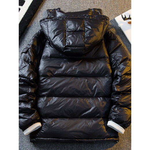 Playboy High-End Thickened Down Jacket Men's Winter White Duck Down Warm Hooded Glossy Jacket Red 4XL (191-210Jin Jin equals 0.5kg)