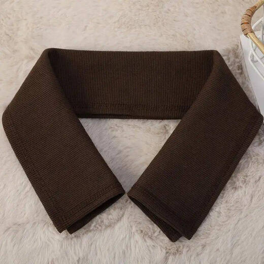 Satiri Down Jacket Collar Anti-Dirty Artifact Accessories Collar Thread Protective Cover Full Coverage Cotton Clothes Collar Protector Covered Knitted Fake Collar Black Knitted Fine Threaded Collar Distribution Line