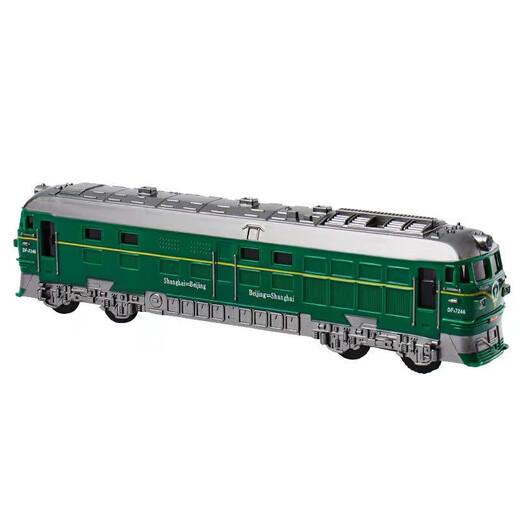 Meibosen Simulated Green Le cuir Train Toys Universal Fuxing Model Baby Inertial Sound and Light Children's Car 1-2 Boy 3-4 Train En cuir vert amélioré [La porte peut être ouverte + Sound and Light