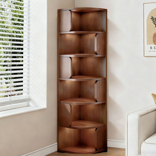 Fantasy corner bookshelf living room corner storage rack integrated wall-to-wall floor-standing corner bookcase vertical storage locker lotus white x 5 layers 150cm practical, stable, durable and long-lasting