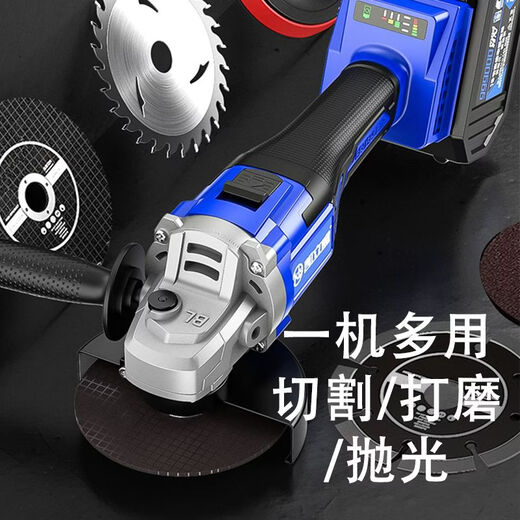 Yusenyi lithium battery rechargeable brushless air gun wrench combination, one electric and one rechargeable angle grinder + lithium electric drill
