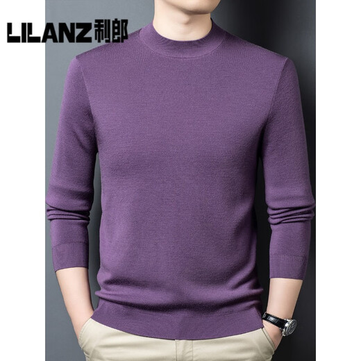Lilang casual middle-aged men's new knitted wool sweater autumn and winter round neck pullover long-sleeved sweater versatile bottoming dad big red 14XL (130) 190 (recommended 185-200Jin Jin equals 0.5 kg)