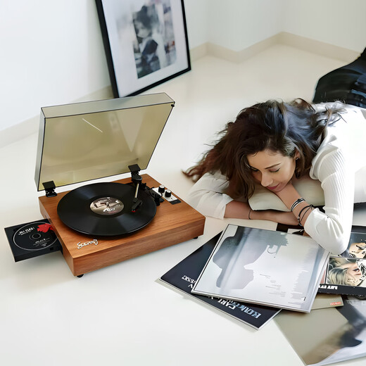 Starpather flagship new product S300Pro vinyl/CD/Bluetooth three-in-one record player birthday Christmas gift Bluetooth speaker retro gramophone family model 3-in-1 record player + M90A speaker + Jay Chou CD
