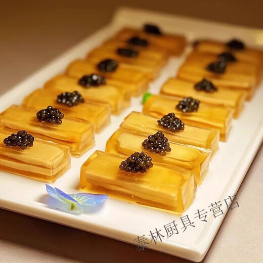 Bei Jingjie crystal duck tongue skin jelly mold silicone rectangular ice tray cold dish foie gras hotel dish presentation mold 40 pieces of skin jelly mold 1 pack