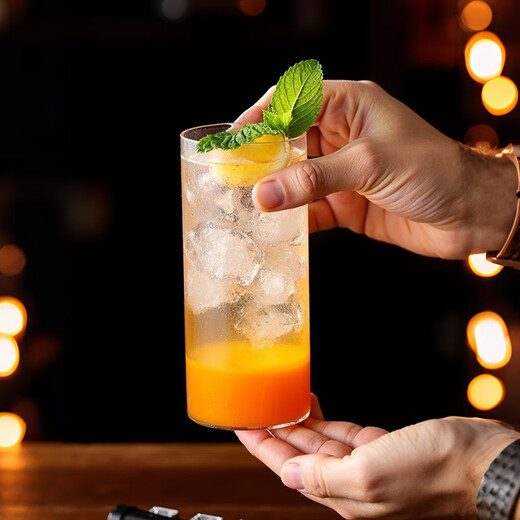 CLITON Japanese-style Colin cup bar straight long drinking glass mixing cup Long Island ice tea cocktail cup 290ml 2 pieces