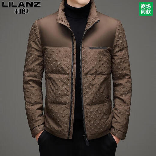 LILANZ Men's 2025 Winter Down Jacket Short Stand Collar Business Casual White Duck Down Versatile Solid Color Jacket White M 100-120Jin Jin equals 0.5 kg