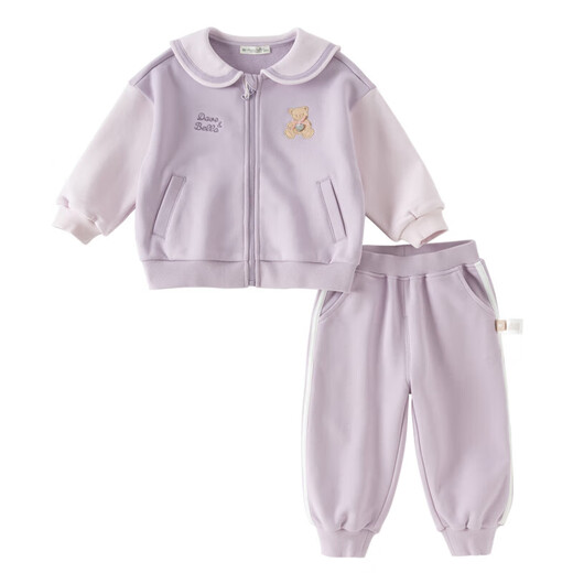 DAVE&BELLA Children's Sports Suit Spring Girls' Jacket Baby Pants Trousers Two-piece Set