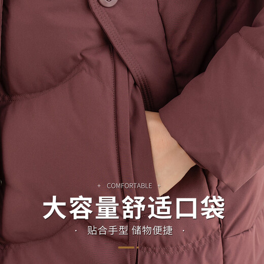 Flying in the snow mid-length down jacket for middle-aged and elderly mothers with removable hood thickened loose warm autumn and winter coat 175