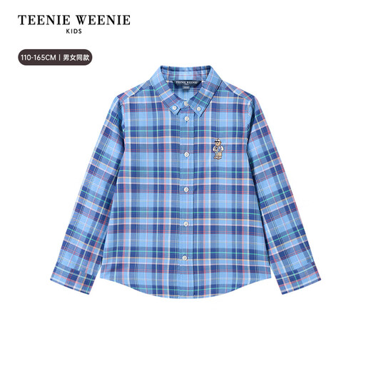 Teenie Weenie Kids 26-year new classic college style cotton shirt for boys and girls, pink 160cm
