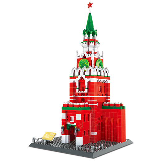 
Wange building blocks, world landmark building, Chinese style assembled building blocks, model toys, children's toys, small particle building blocks, Kremlin (1047pcs)5219