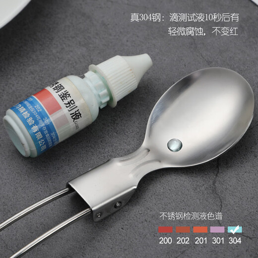 Shantou Lincun Spoon 304 Stainless Steel Folding Spoon and Fork Portable Tableware Outdoor Travel Spoon Work Picnic Takeaway Tableware 1 piece 304 Stainless Steel 304 Stainless Steel