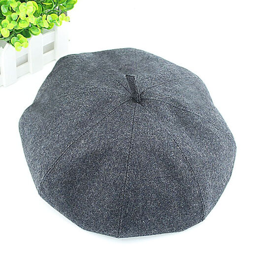 Yaochao Painter Hat Old Man Middle-aged Dad Men's Octagonal Hat Beret Old Man Painter Hat Thin Cloth Hat No Tongue Octagonal Burgundy (No Velvet Inside) S (55-56)CM