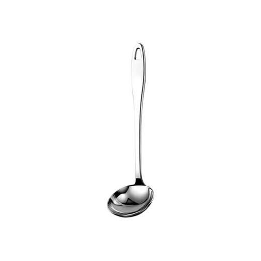 Yilan 304 stainless steel soup spoon thickened long handle hot pot spoon household soup spoon small 6-point soup shell