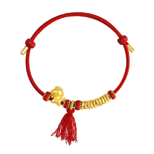 Red annual ring gold coiled bracelet zodiac horse red rope couple model will make money immediately commemorative gift pony + 10 coiled circle