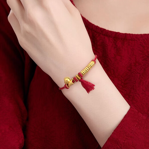 Red annual ring gold coiled bracelet zodiac horse red rope couple model will make money immediately commemorative gift pony + 10 coiled circle