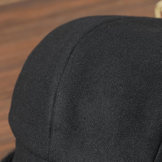 PTAH hat women's octagonal beret autumn and winter versatile wool hat blended bud fashion simple face showing small street keeping warm black