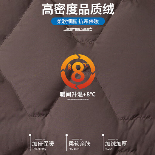 Jeanswest черный пуховик с короткими лацканами, новая зимняя мужская свободная, легкая, теплая, повседневная и универсальная куртка, зеленый милитари M