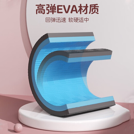 迈飞特健腹轮垫跪垫加厚腹肌轮地垫瑜伽垫健身平板支撑垫运动卷腹垫 红蓝双拼【40*50*4CM 】环保无味