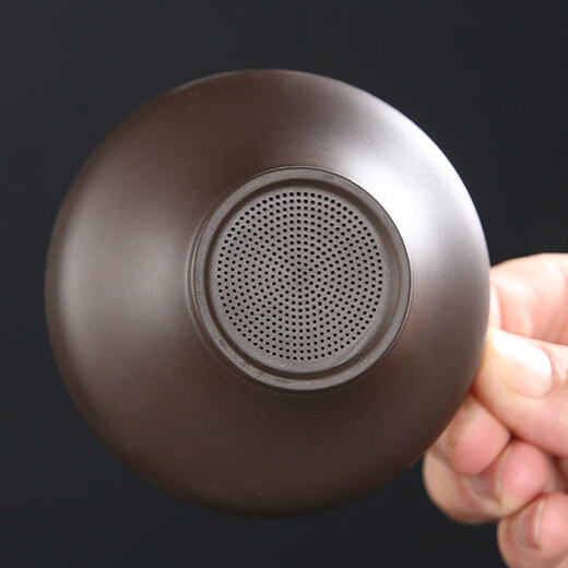 Farino purple sand porcelain one-piece tea drain tea filter Kungfu tea set accessories ceramic filter bucket tea separator pouring tea filter net Tianmu purple sand porcelain tea drain without bottom