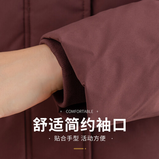 Flying in the snow mid-length down jacket for middle-aged and elderly mothers with removable hood thickened loose warm autumn and winter coat 175