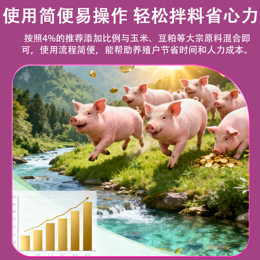 Nongdali Nongdali 4% growing and fattening pig premix for piglets, medium and large pigs, universal precise nutrition and strong skeleton 20kg 4% premix N454