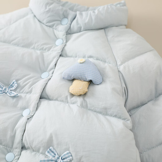 Mami Maka (MOMOCO) children's clothing girls' down jacket 2025 winter baby cute little mushroom down jacket blue 100