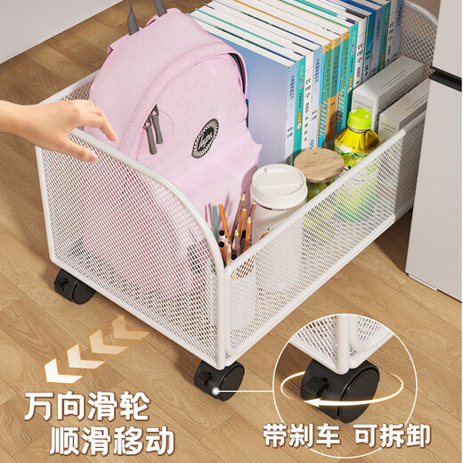 Fantasy Book Storage Box Student Classroom Book Box Book Box Under Desk Bag Storage Rack Desktop Book Storage Box Athens Black Single Layer Small Large Capacity Desktop Model
